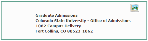 CSU Graduate Admissions address
