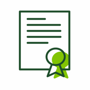 Piece of paper with an award attached.