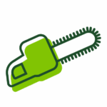 An icon of a chainsaw
