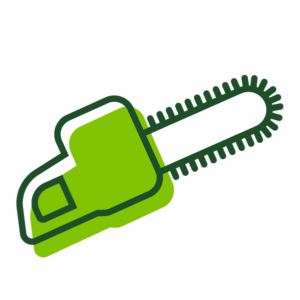 An icon of a chainsaw